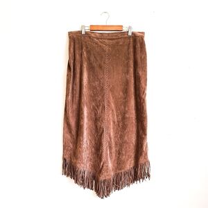 Vintage Selene Sport Fringe A-Line Western Skirt